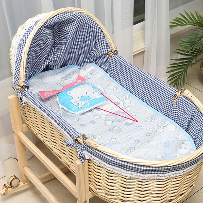 Traditional Portable Moses Basket Oval Cradle with Playpen for Newborn