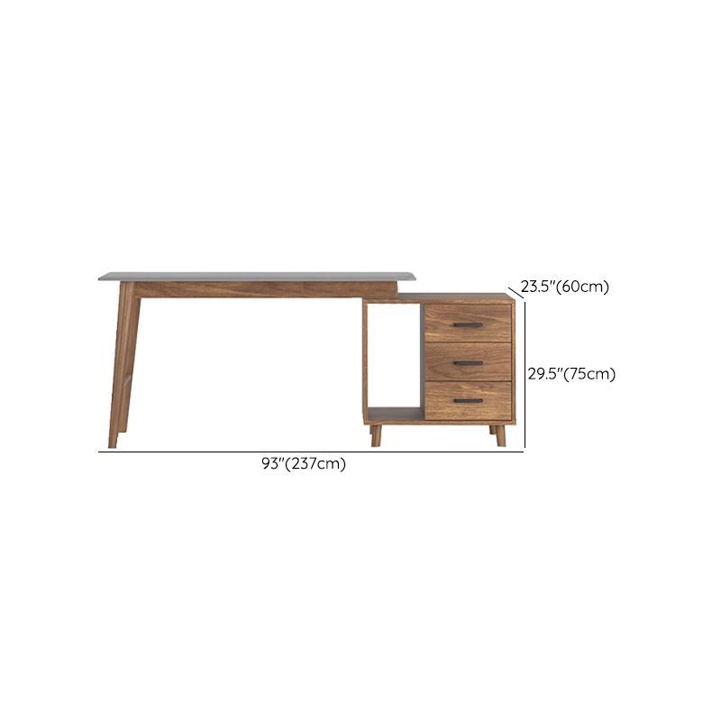 Contemporary Stone Office Desk Wooden Writing Desk for Office