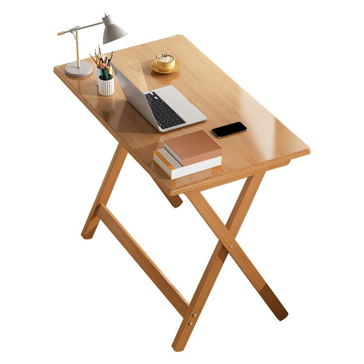 Study Desk Wooden Home Desk and Chair Foldable Light Wood Writing Desk