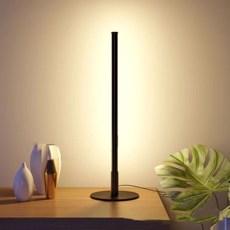 Modern 1-Light Table Lamp Linear Eye Protection Table Light for Dormitory