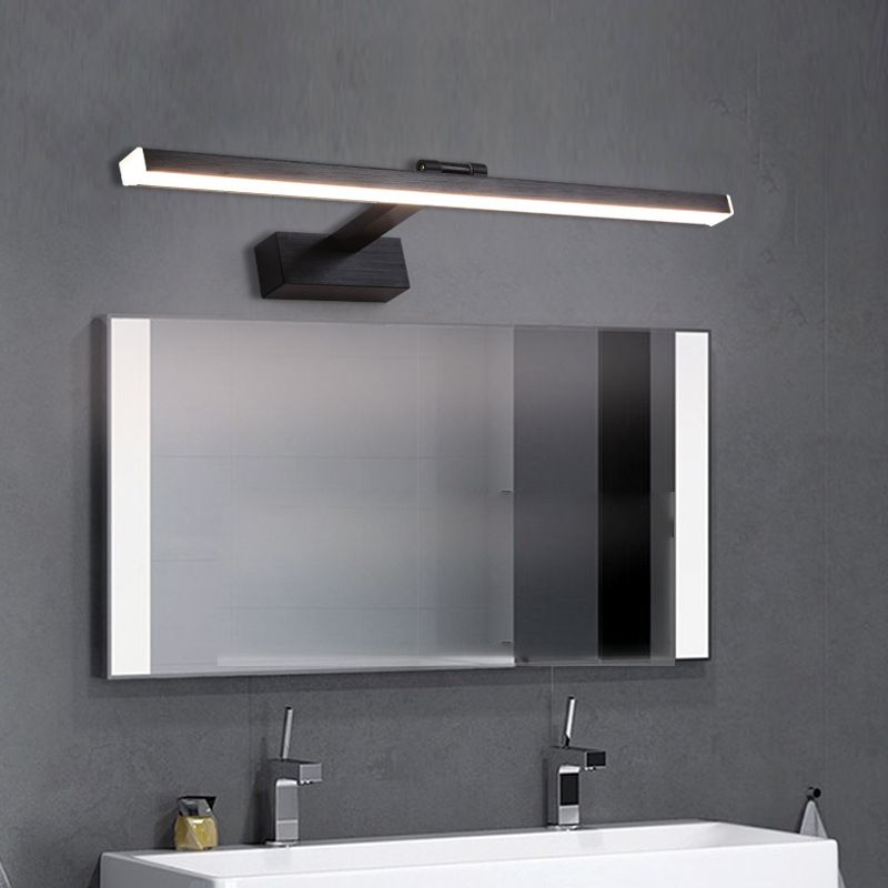 Strip Shape Vanity Light Postmodern LED Mirror Front Light with Acrylic Shade for Bathroom