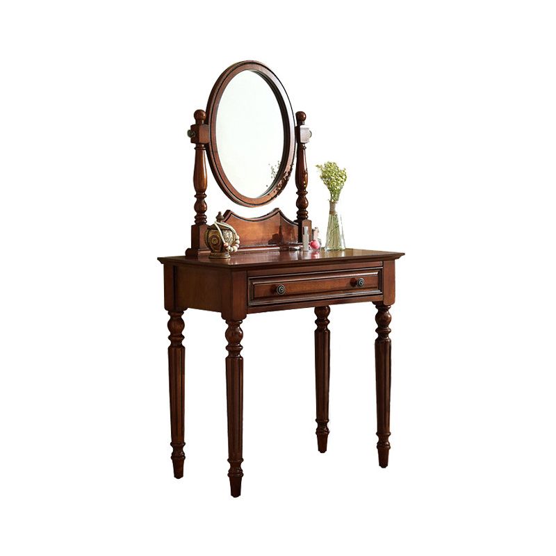 Traditional Style Solid Wood with Drawers White/dark Coffee/walnut Dressing Table