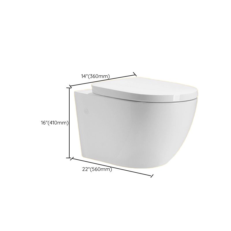 Contemporary One Piece Toilet Bowl Wall Mount Porcelain Flush Toilet