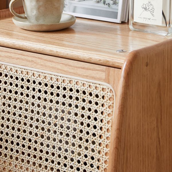 Light Wood End Table for Nursery Oak Bedside Table for Nursery