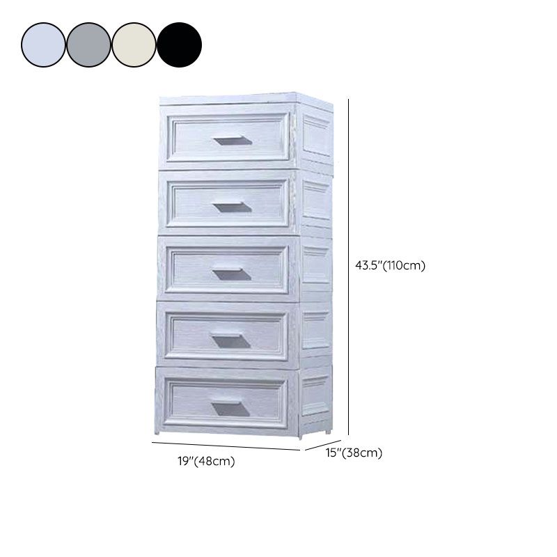 Plastic Kids Nightstand Contemporary Nursery Dresser with Drawers