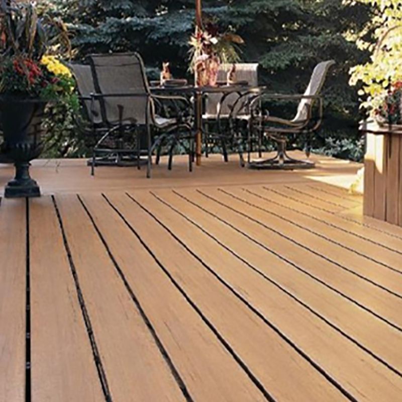 Modern Deck Plank Composite Nailed Striped Pattern Patio Flooring Tiles for Outdoor