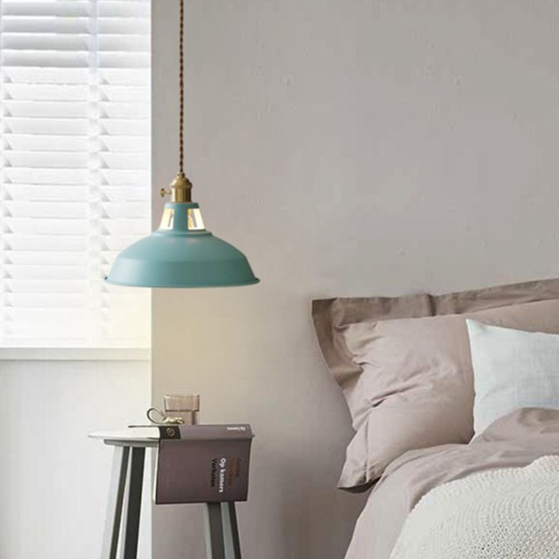 Macarons Industrial  Barn Shade Pendant Light Metal 1-Light Pendant Lighting for Restaurant