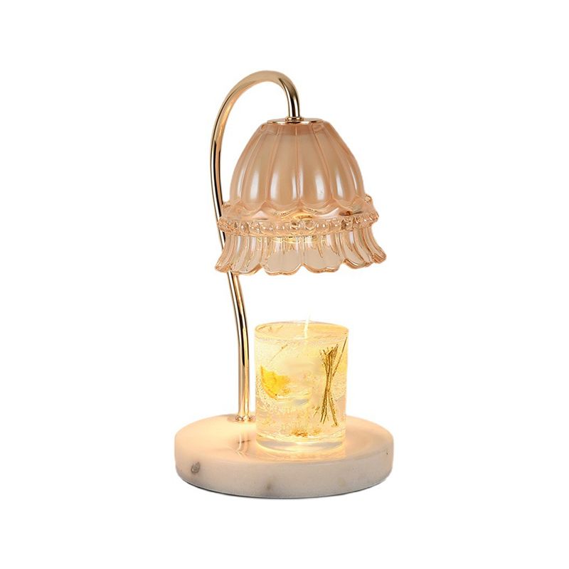 Goldtischlampe Aromatherapie Schmelzen Wachsschisch -Lampe für Schlafzimmer (ohne Aromatherapie)