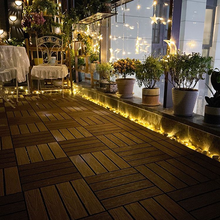 Composite Deck Flooring Tiles Interlocking Deck Flooring Tiles with Scratch Resistant