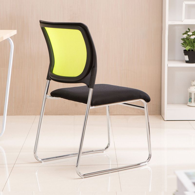 Modern Desk Chair Mesh Armless Conference Chair Mid-Back Chair