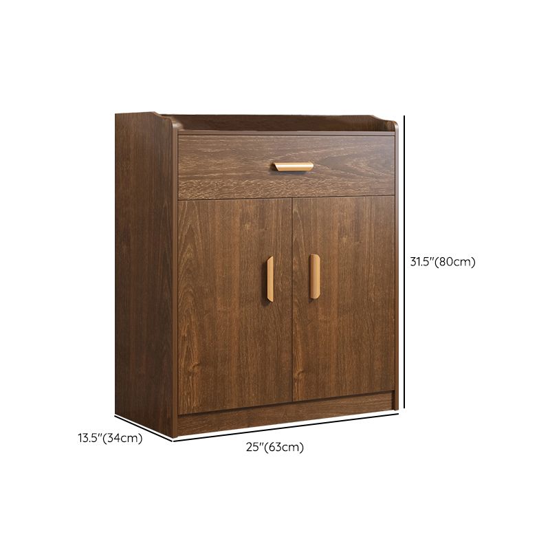 Contemporary Style Buffet Sideboard Wood Sideboard with Cabinets and Drawer