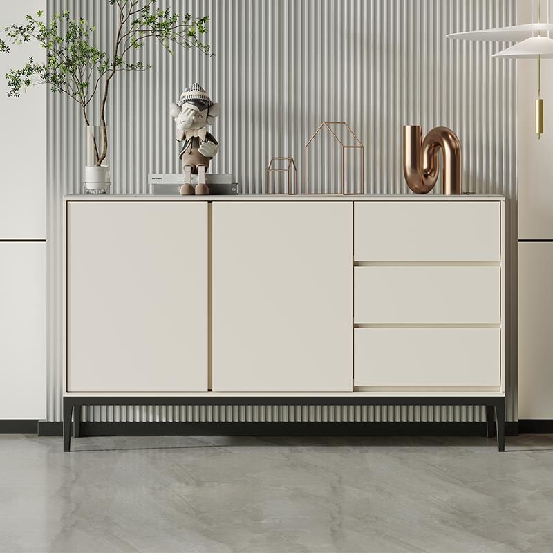 Contemporary Stone Sideboard 3-Drawer and 2-Door Dining Room Sideboard