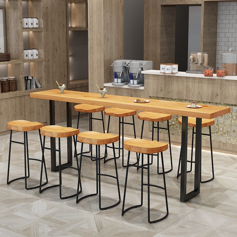 Modern Style Dining Table Wooden Bar Counter Table for Kitchen