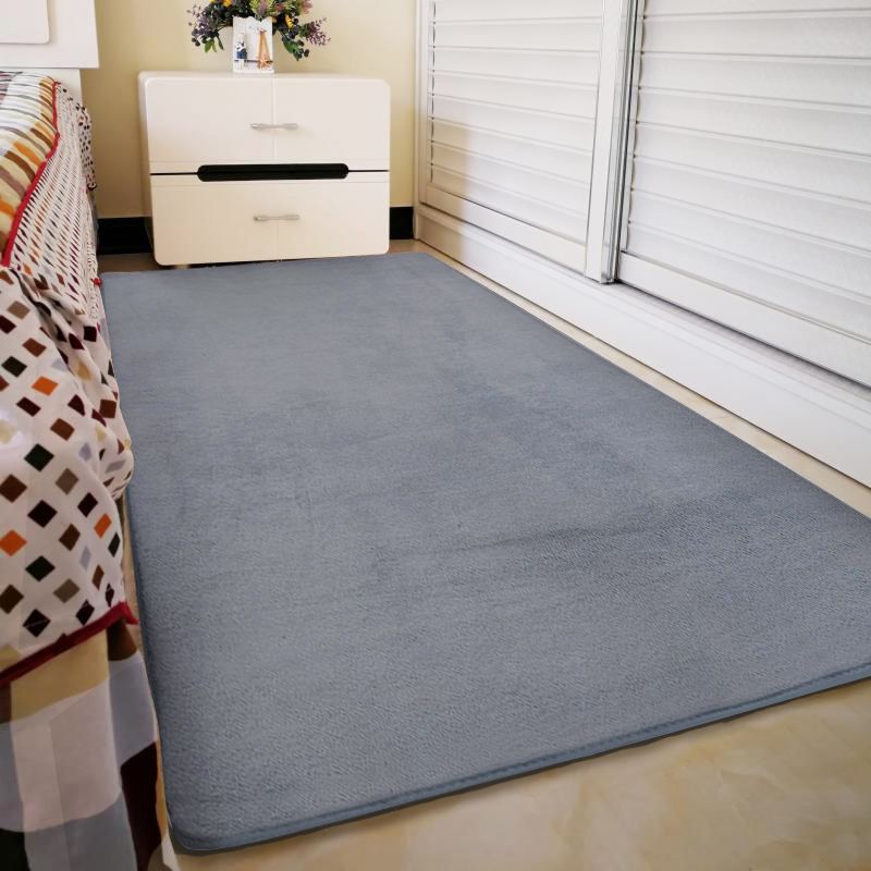 Casual Multi Color Modern Rug Synthetics Solid Color Carpet Anti-Slip Backing Stain-Resistant Rug for Bedroom