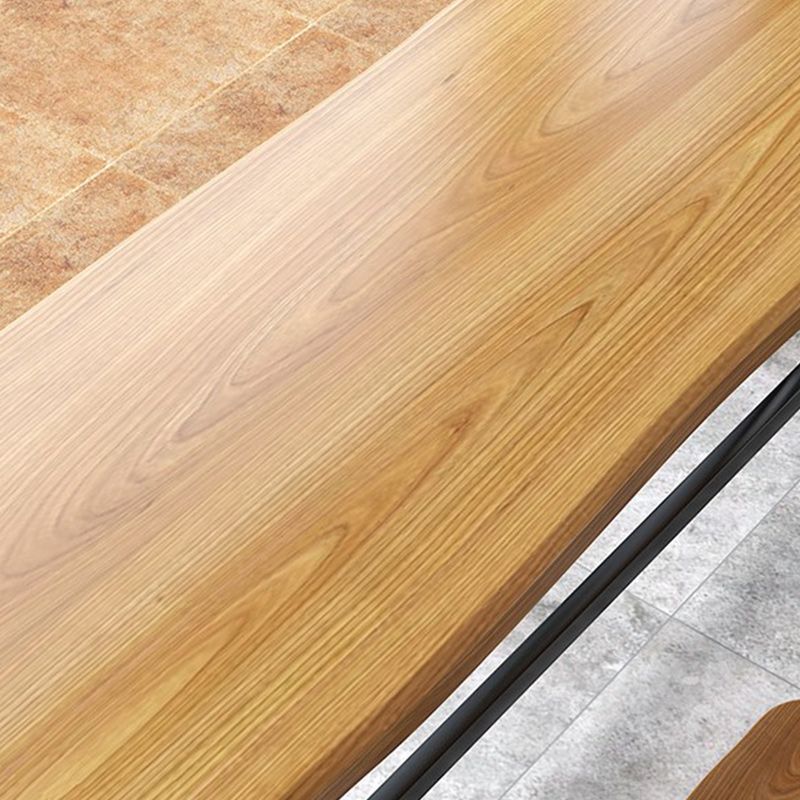 Rectangle Wood Counter Table Rectangle Industrial Style Bar Table for Kitchen