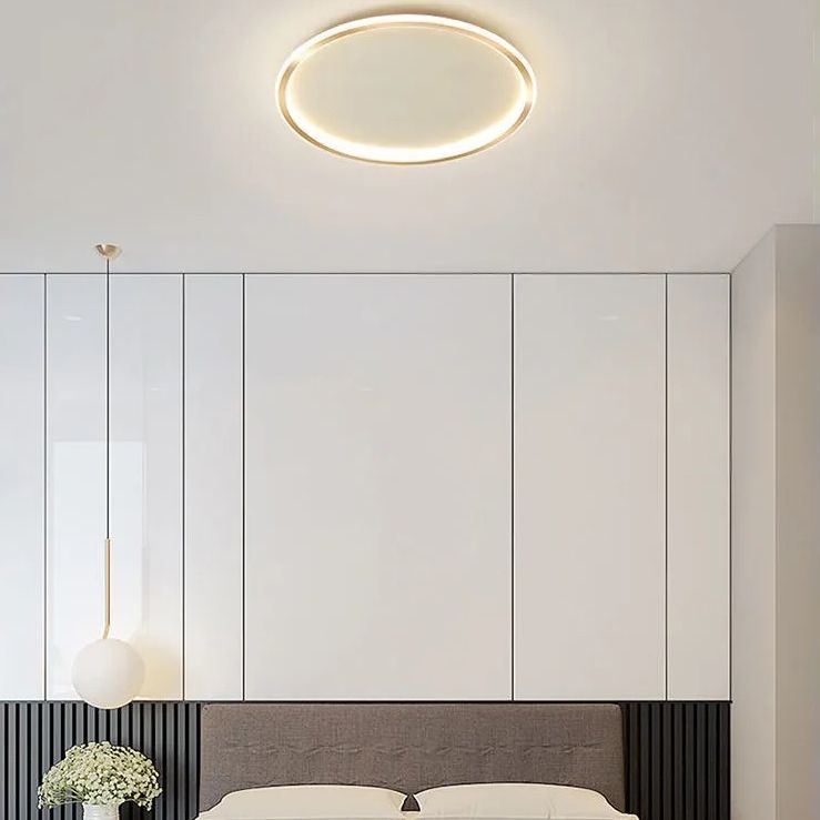 Moderne einfache Art Runde Decke montierte Licht Aluminium 1 Licht bündig Mount Beleuchtung