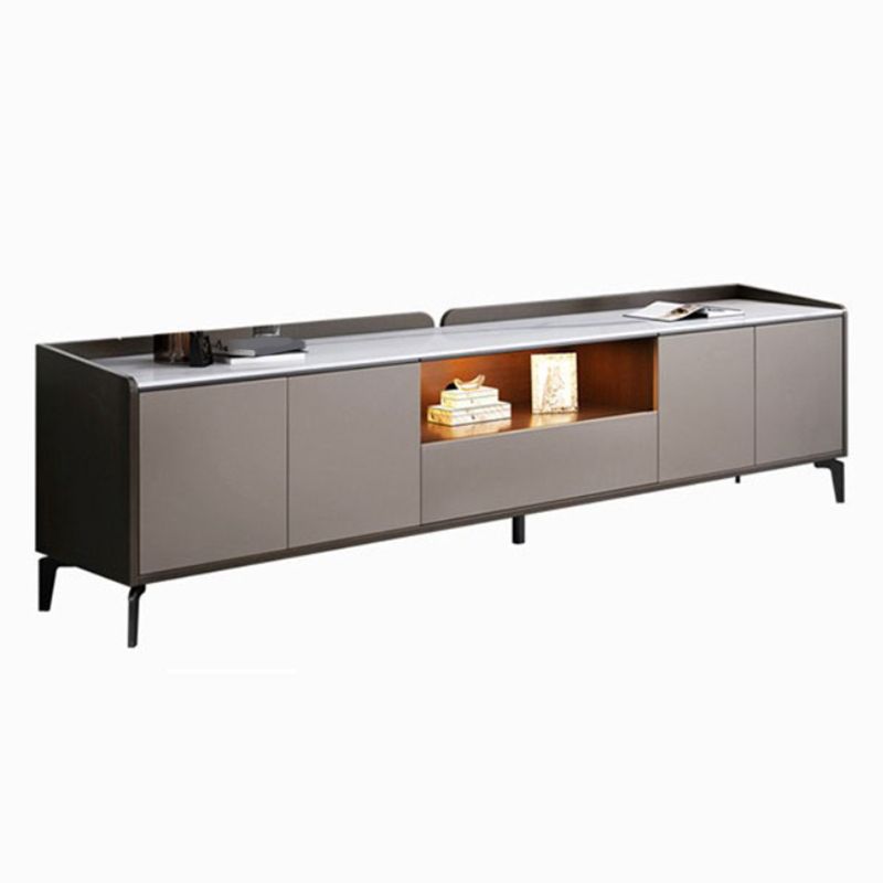 Stone Media Console TV Stand Modern TV Stand Console with Drawer