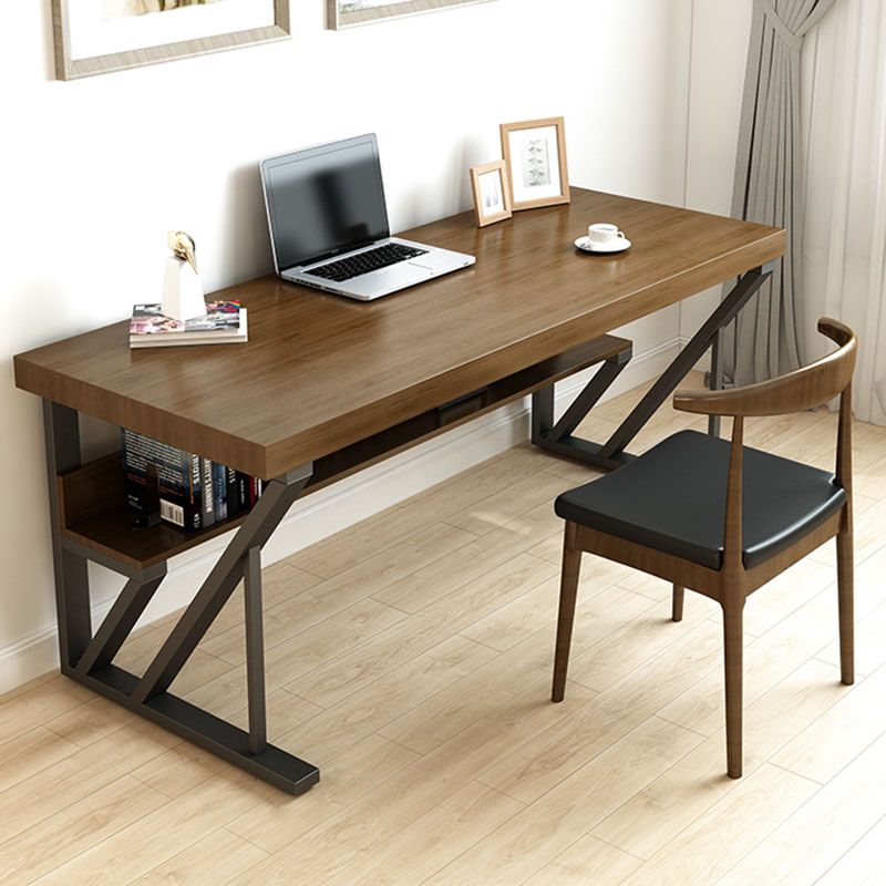 Industrial Style Office Desk Rectangular Wooden Home Writing Desk