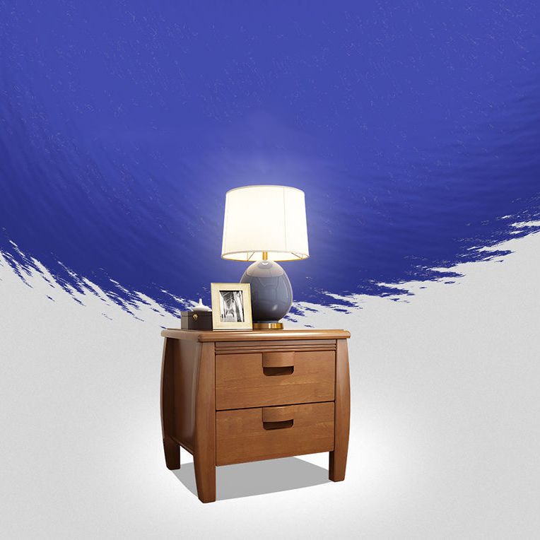 Solid Wood Night Table Modern Minimalist Bedside Table with Drawers