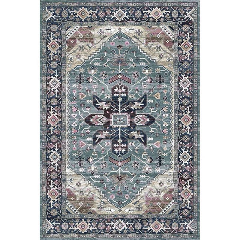 Multicolor Shabby Chic Rug Polyester Carpet Tribal Classicism Indoor Rug Easy Care for Living Room