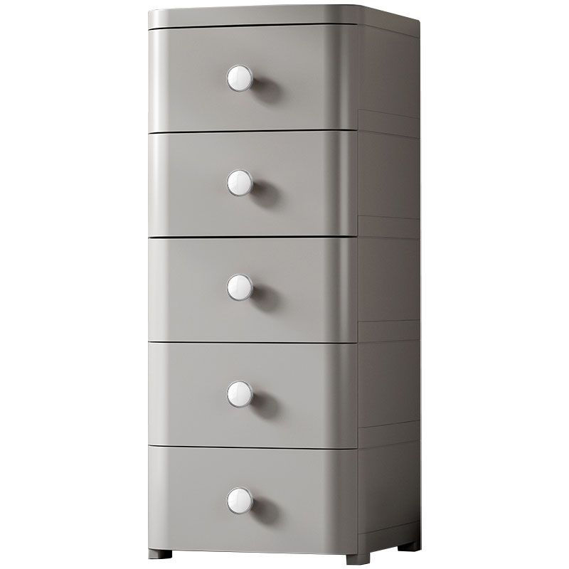 Contemporary Youth Armoire Plastic 5-drawer Bedroom Armoire for Home