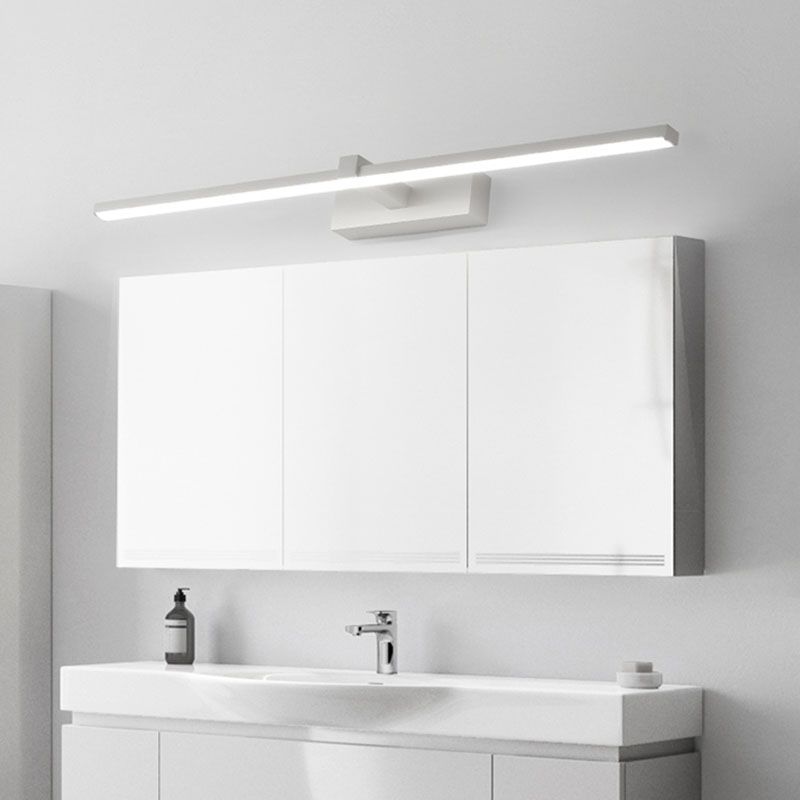 1-Light Modern Metal Vanity Light Straight LED Mirror Light for Bathroom