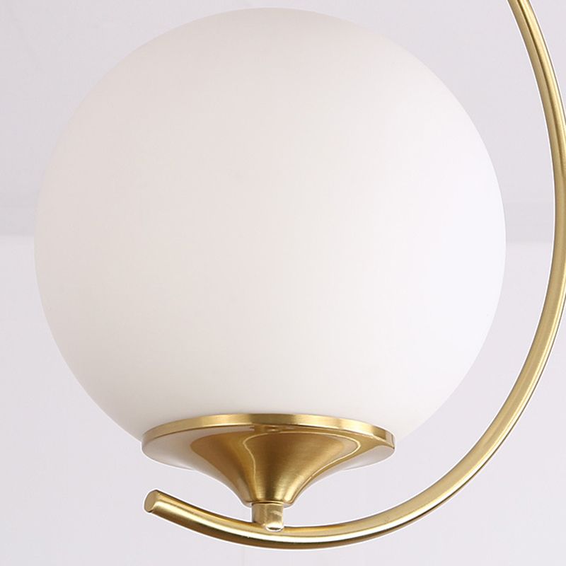 Glass Ball Shape Flush Mount Light Modern-Style 1 Light Flush Ceiling Light in Gold