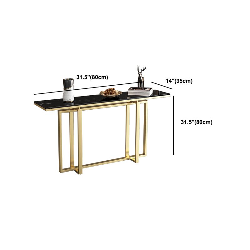 14" H * 31" H Stone  Hallway Console Sofa Table, Rectangular Sofa Table