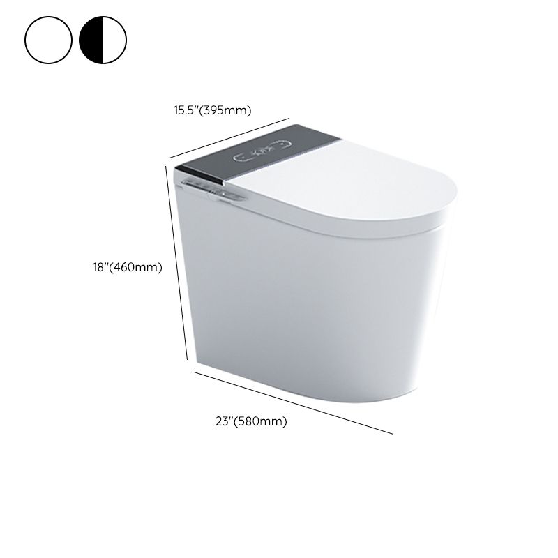 15.55" L Smart Bidet Elongated with Water Pressure Control Toilet