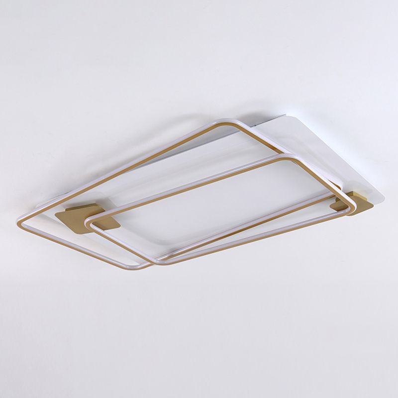 Contemporary Ceiling Lighting Gold Flush Mount Fixture with Metal for Living Room