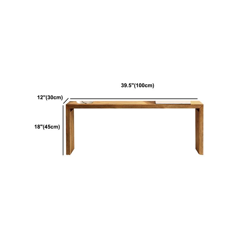 11.8" Wide Contemporary Seating Bench Solid Wood Bench with Legs