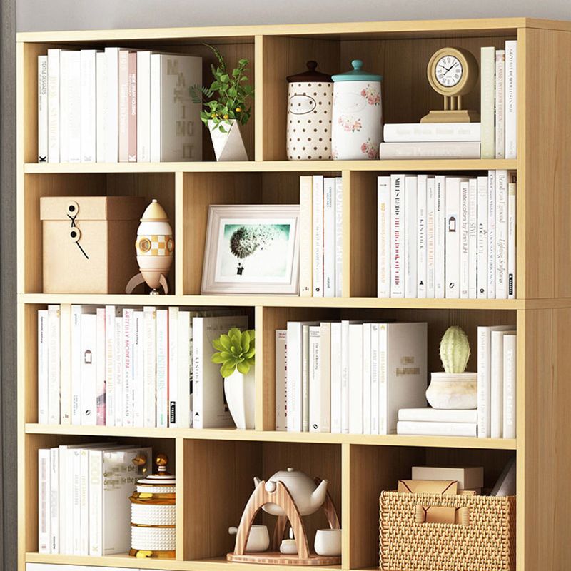 Engineered Wood Shelf Bookcase Modern Bookshelf for Study Room