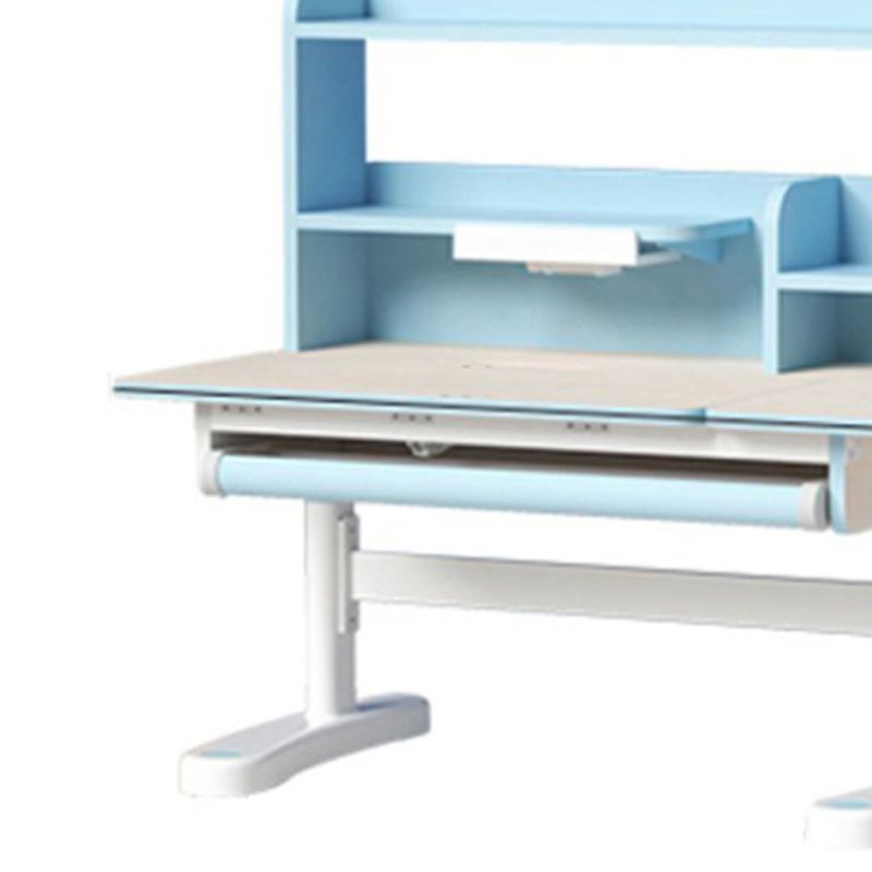 Light Children's Desk Adjustable Table with Chair Set with Storage Shelves