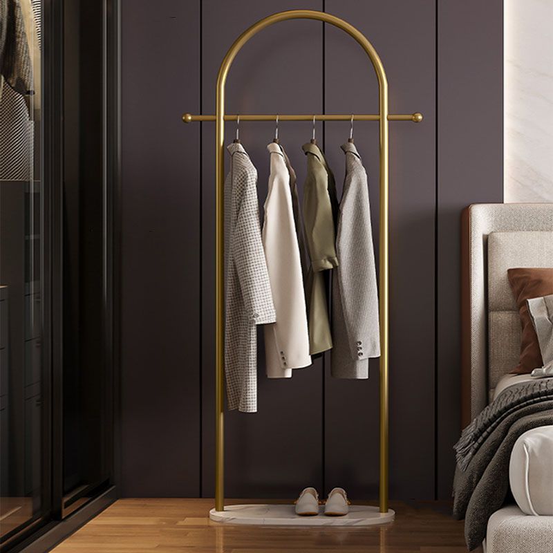 Contemporary Metal Entryway Kit Hanging Rail and 2 Hooks Coat Hanger