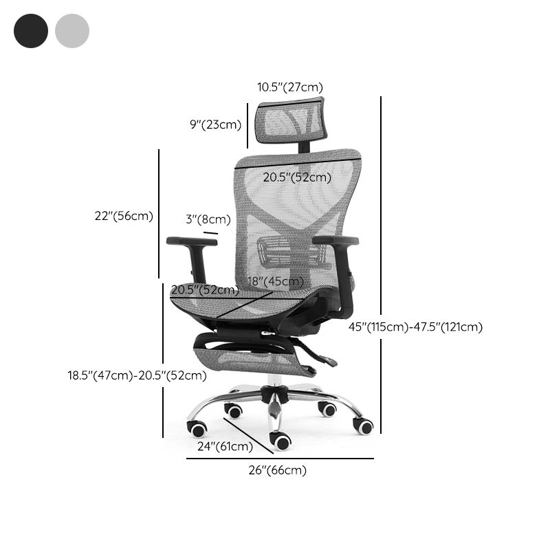 Modern Adjustable Arms Office Chair Mesh-back Task Chair for Office