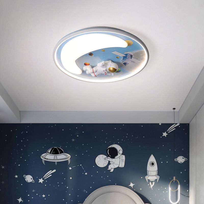 Cartoon Shape Flush Light Modern Style Metal 2 Lights Flush Mount for Bedroom