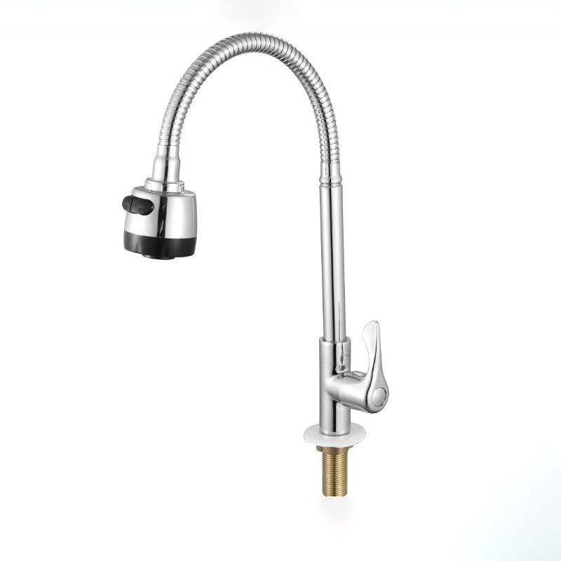 Contemporary Single Handle Kitchen Faucet Brass 1-Hold Bar Faucet