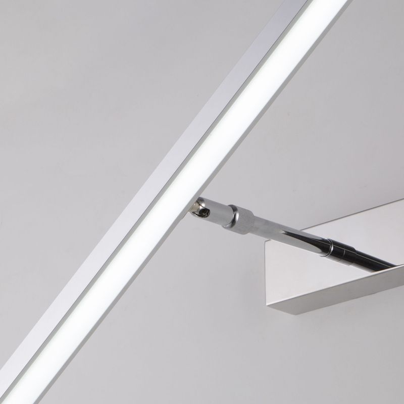 Stainless-Steel LED Wall Light in Modern Concise Style Aluminium Extendable Wall Sconce with Plastic Shade