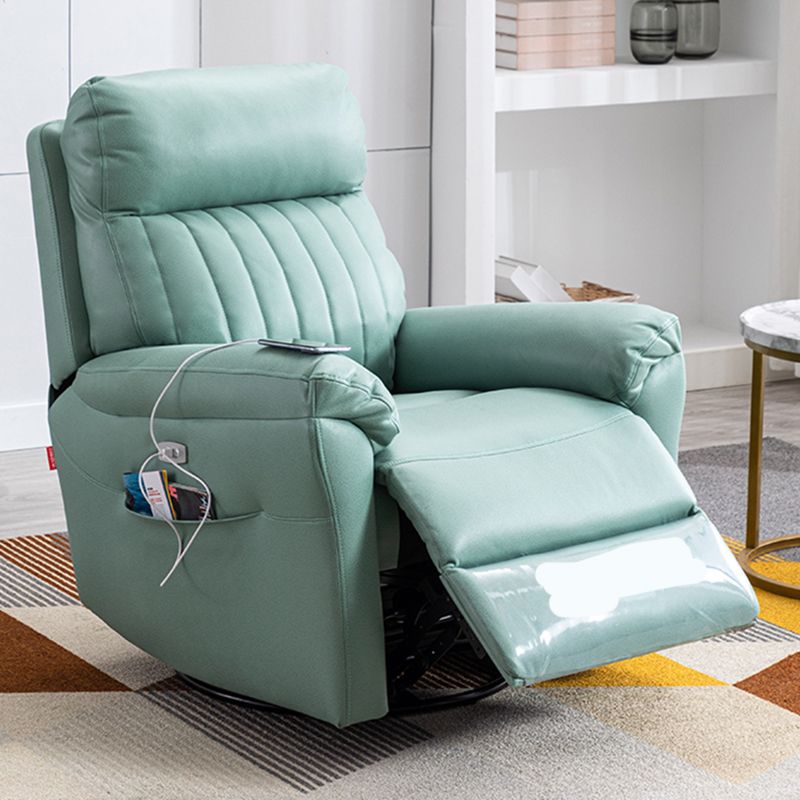 Contemporary Standard Recliner with Arm Storage and Back Movement