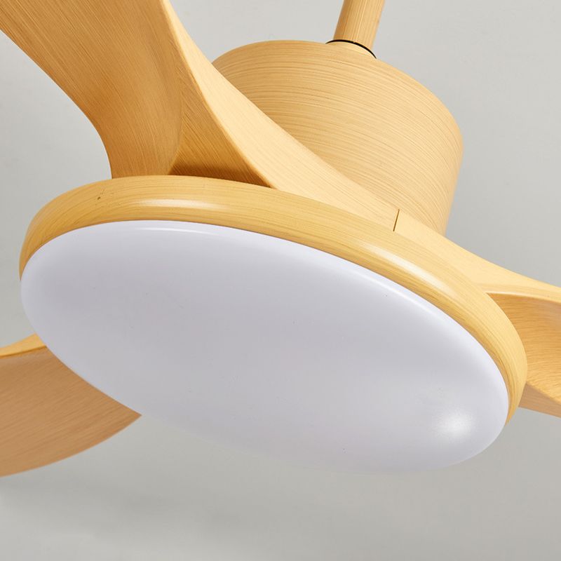 Nordic Style Ceiling Fan Lamp LED Wood Grain Ceiling Fan Light for Living Room