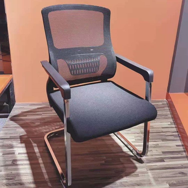 Contemporary Ergonomic Office Chair Mid-Back No Wheels Chair