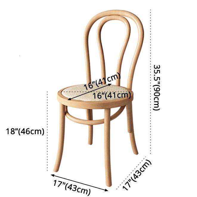 Modern Kitchen Windsor Back Dining Side Chair Solid Wood Dining Side Chair