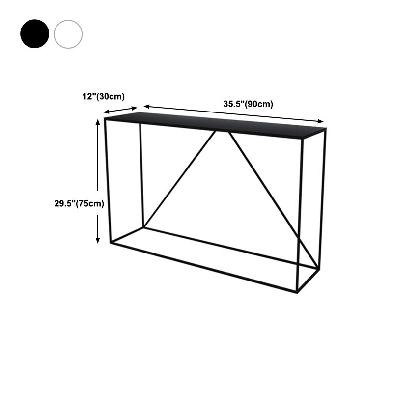 Iron Rectangle Console Table 29.53-inch Tall Accent Table for Hall