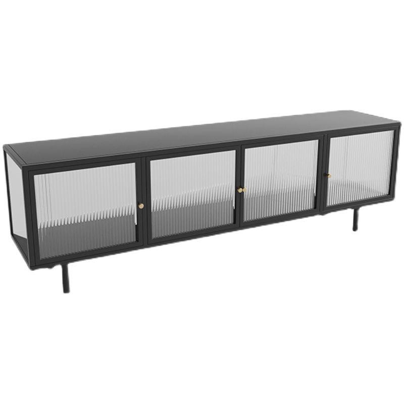 19.69"H TV Stand Enclosed Storage Industrial Style TV Console with Doors