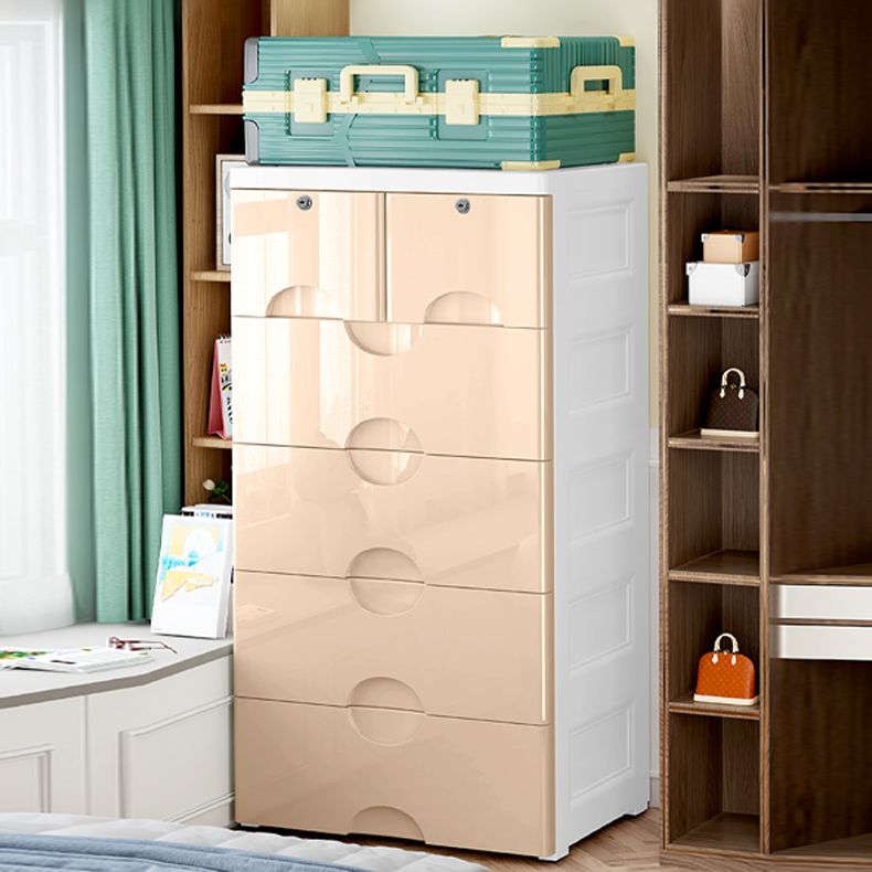 Modern Vertical Kids Dressers Plastic Nursery Dresser with Drawers for Home