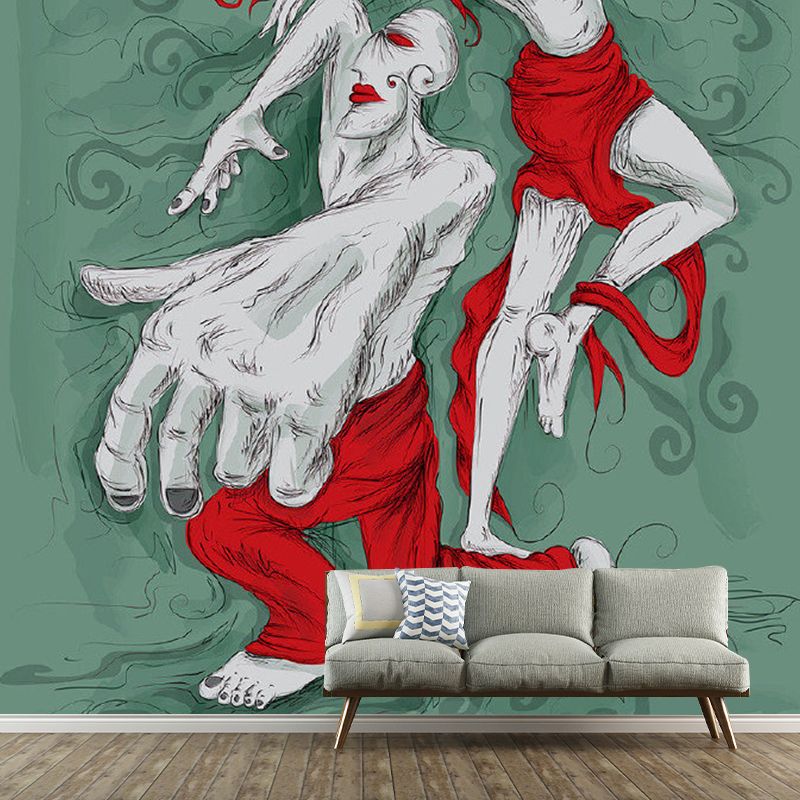 Cool Demon Mural Wallpaper for Bedroom Street Art Wall Decoration, Made to Measure