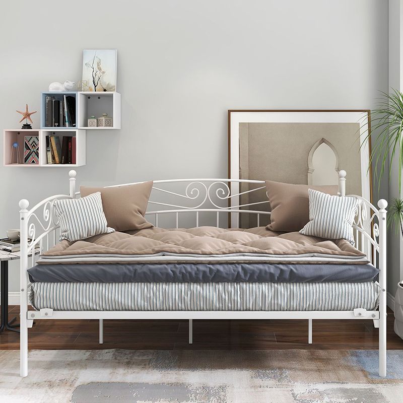 Twin Size Open-Frame Bed Contemporary Metal Wire-Grid Daybed