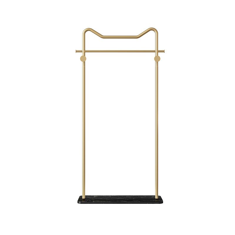 Contemporary Coat Rack Hanging Rail and Hooks Metal Framed Hall Stand