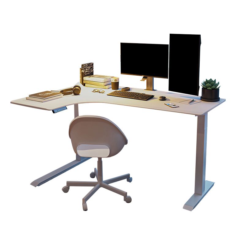 Contemporary Artificial Wood Office Desk L-Shape Writing Desk for Bedroom