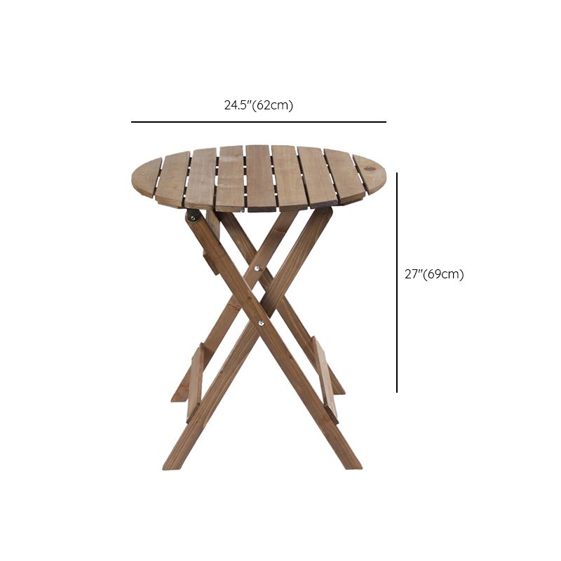 Modern Geometric Foldable Patio Table Solid Wood Frame Dining Table for Outdoor